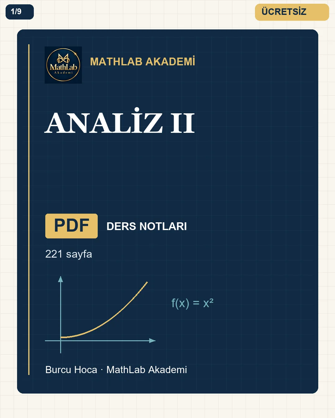 Analiz II kitabından örnek sayfa 1