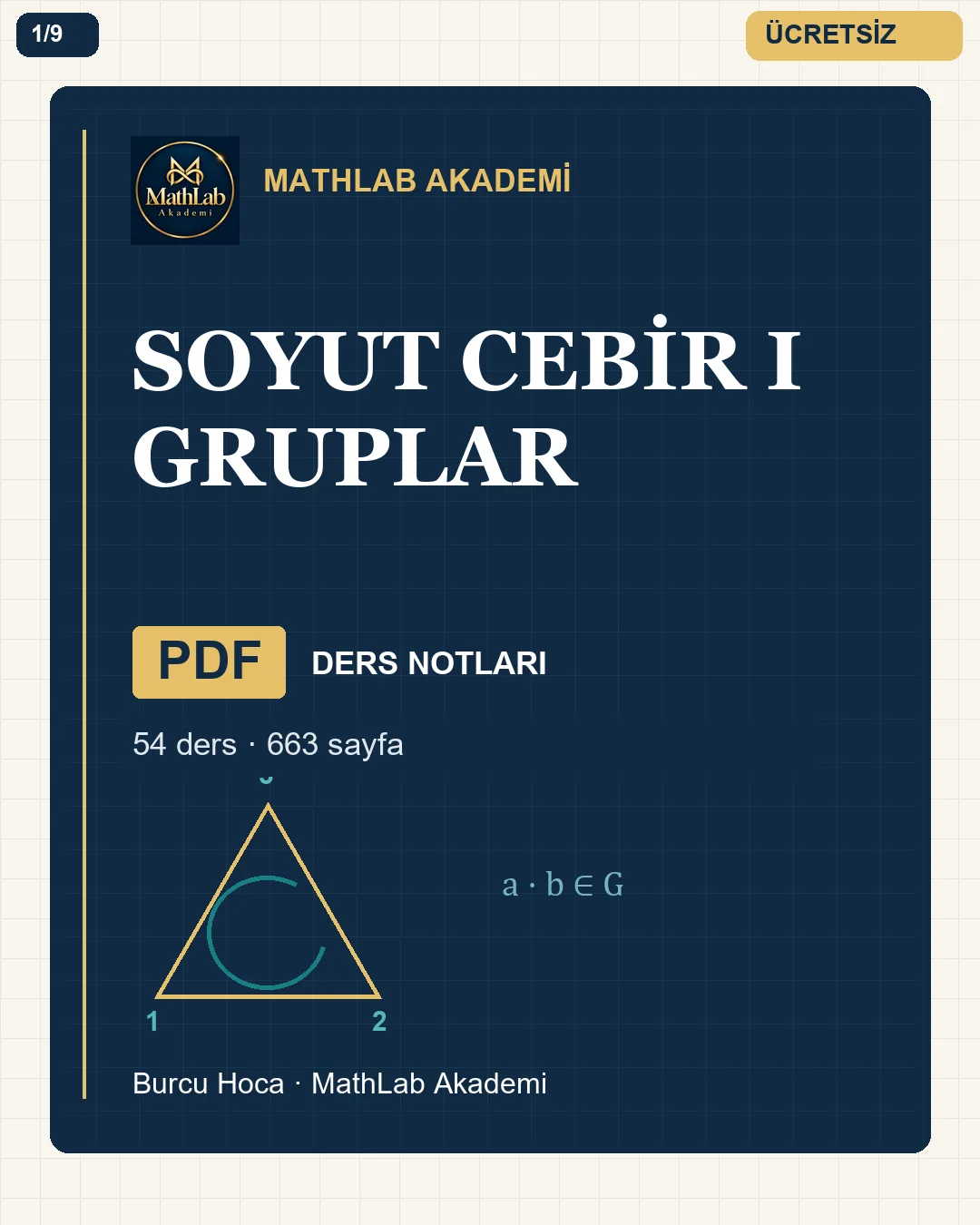 Soyut Cebir I kitabından örnek sayfa 1