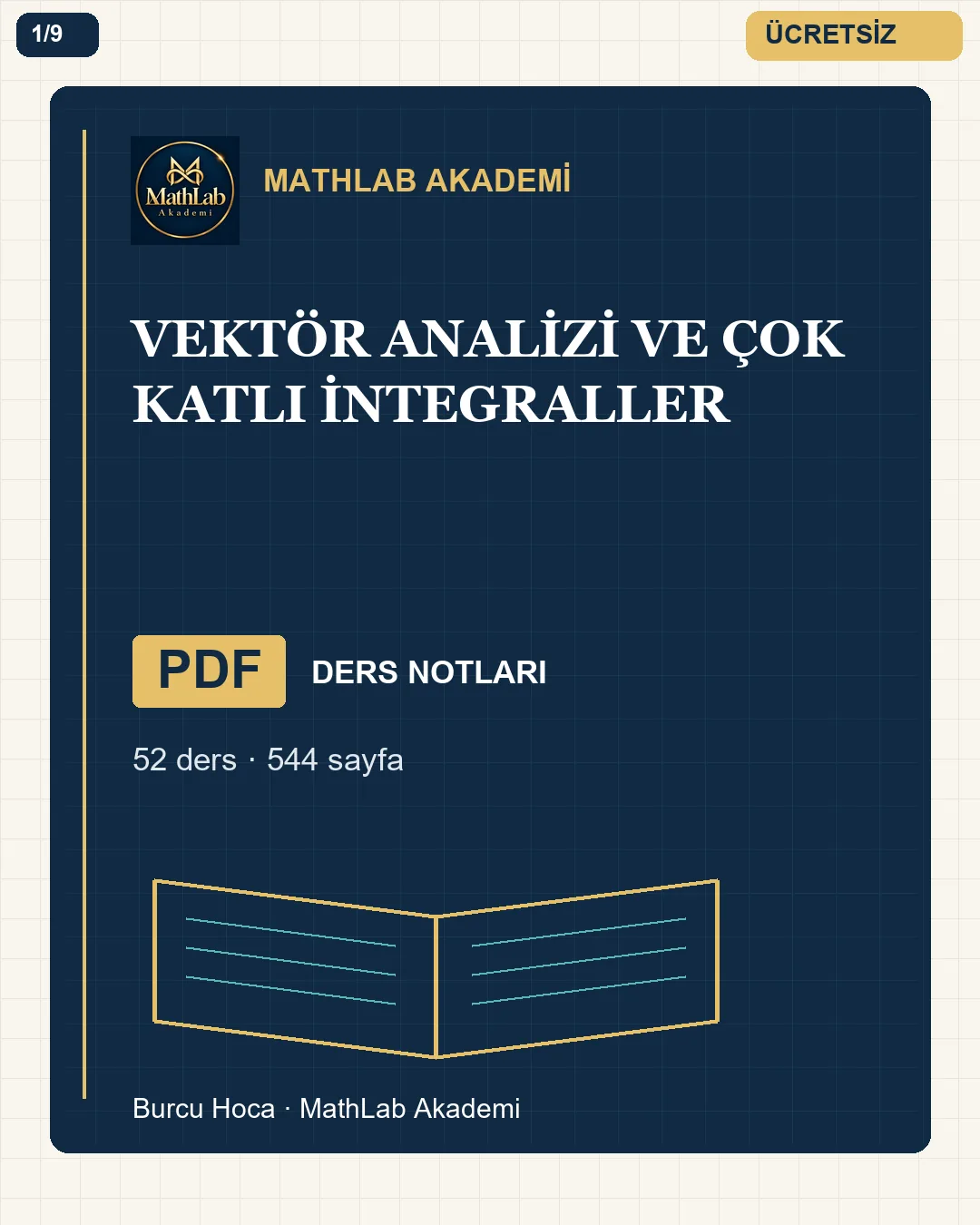 Vektör Analizi ve Çok Katlı İntegraller kitabından örnek sayfa 1