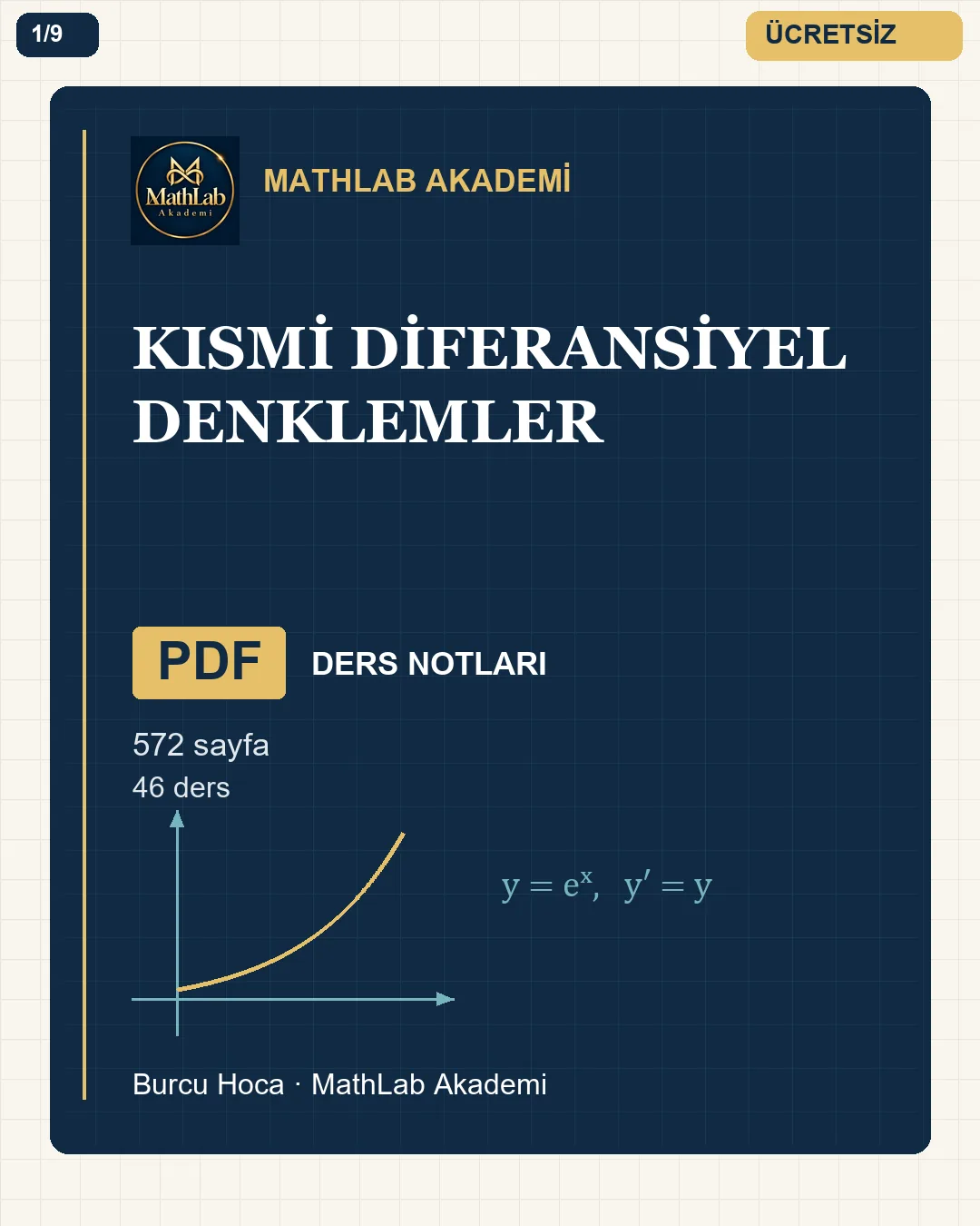Kısmi Diferansiyel Denklemler kitabından örnek sayfa 1