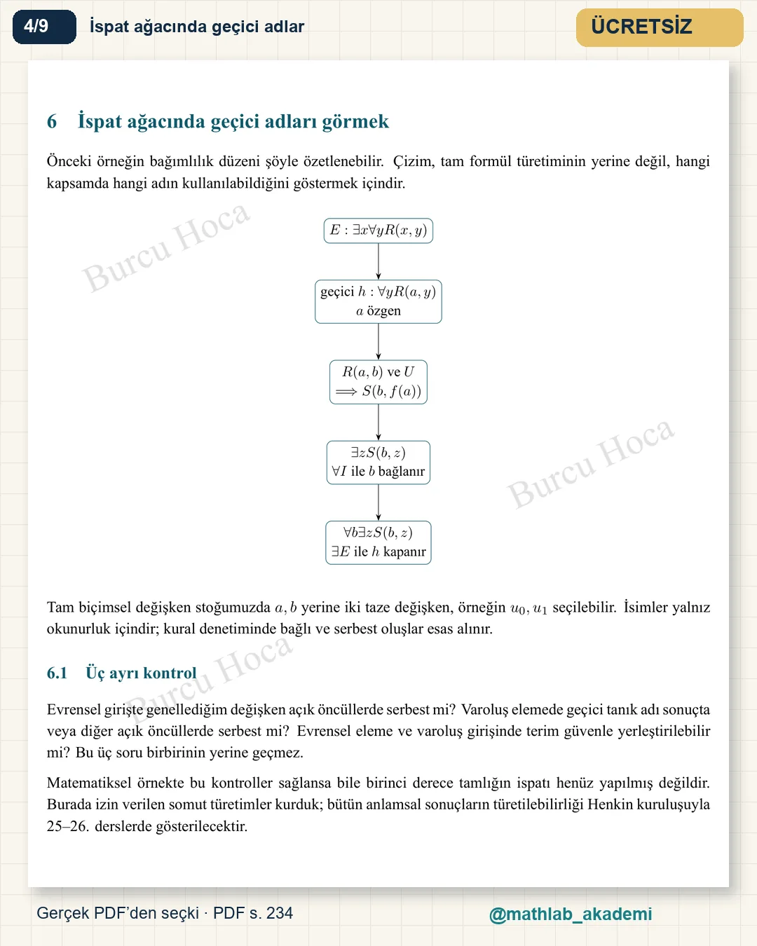 Matematiksel Mantık ve Kümeler Kuramı kitabından örnek sayfa 4
