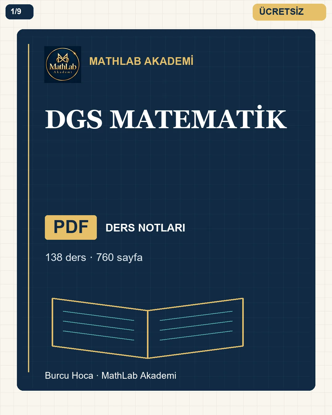 DGS Matematik kitabından örnek sayfa 1