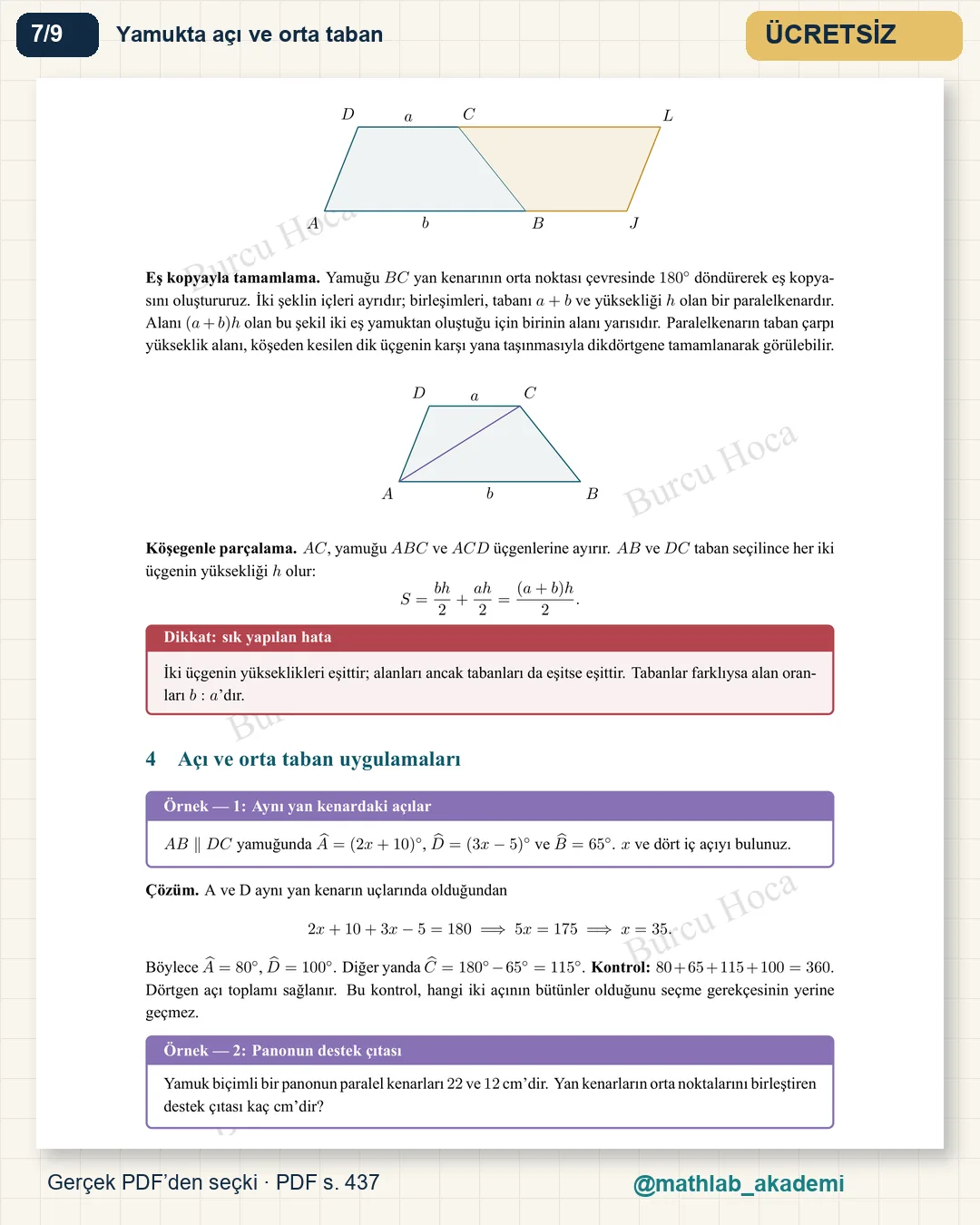 DGS Matematik kitabından örnek sayfa 7