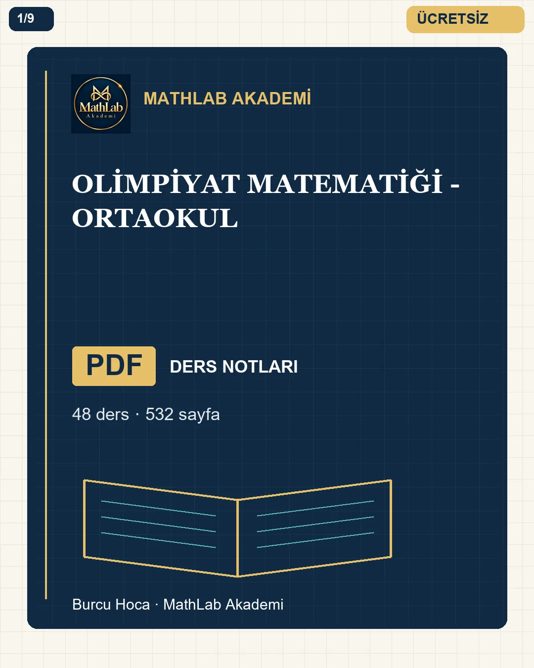 Olimpiyat Matematiği – Ortaokul kitabından örnek sayfa 1
