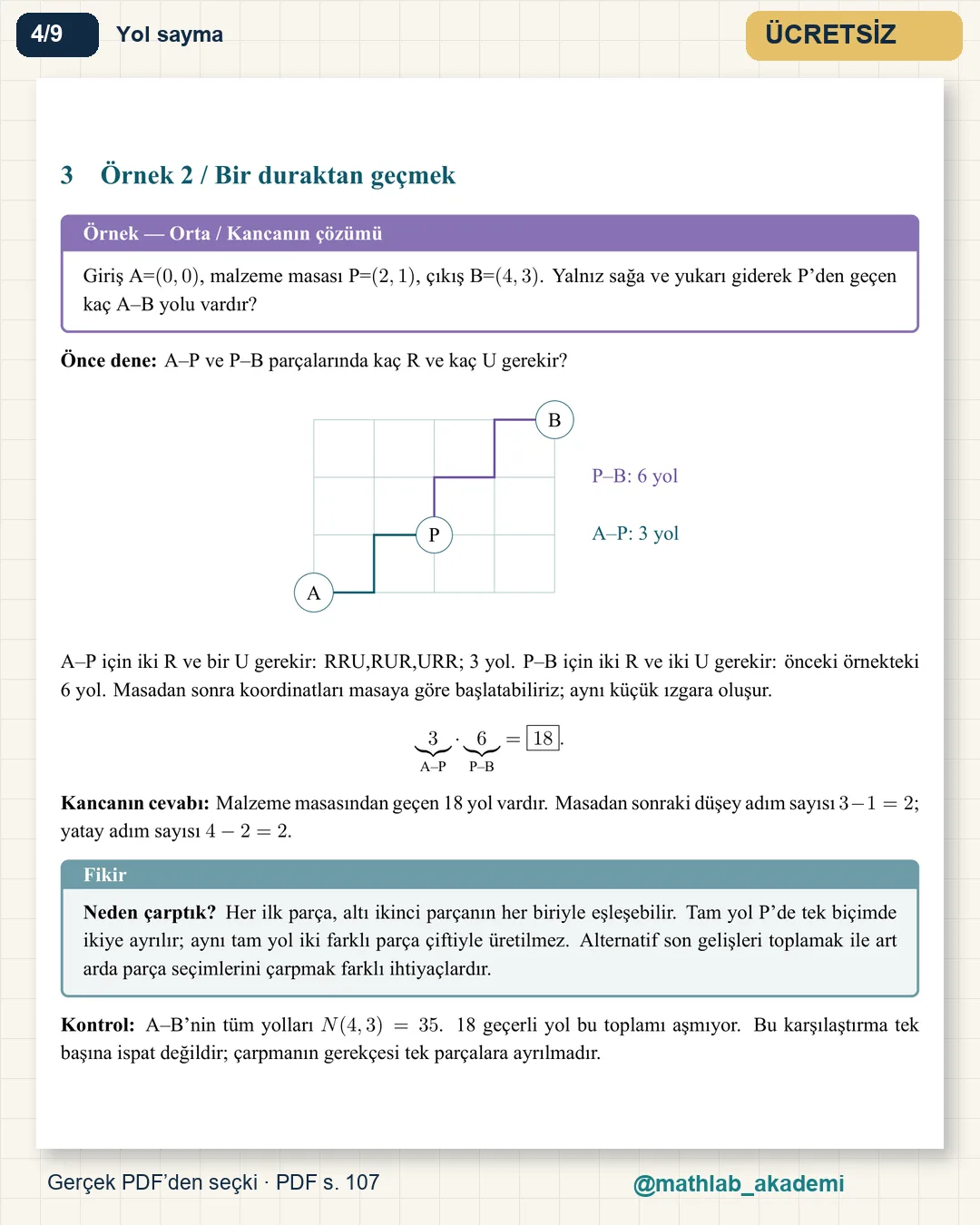 Olimpiyat Matematiği – Ortaokul kitabından örnek sayfa 4