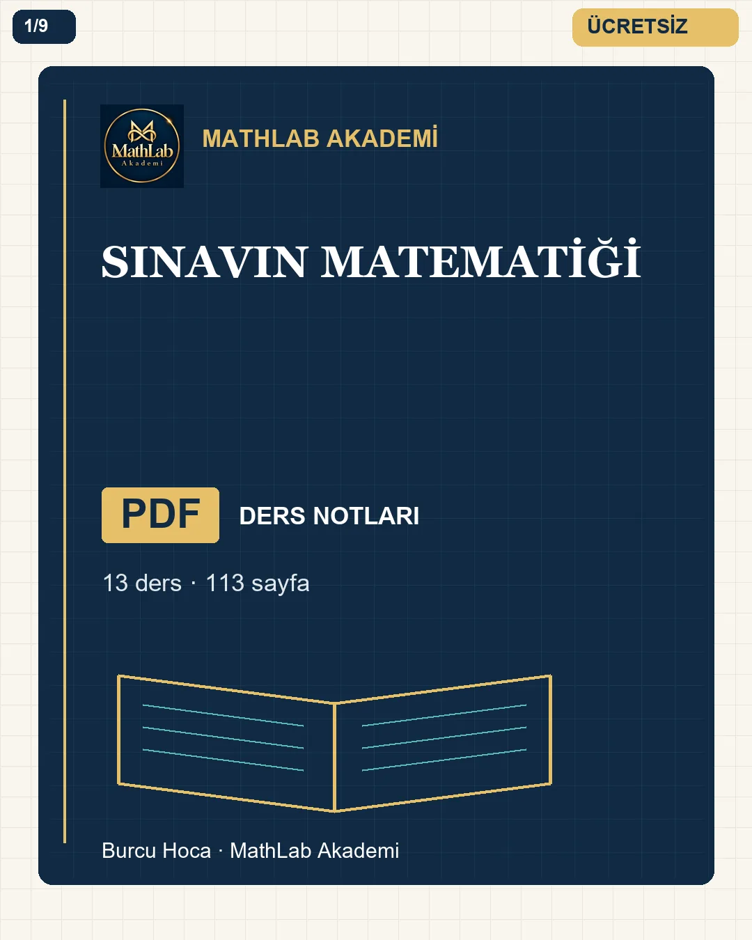 Sınavın Matematiği kitabından örnek sayfa 1